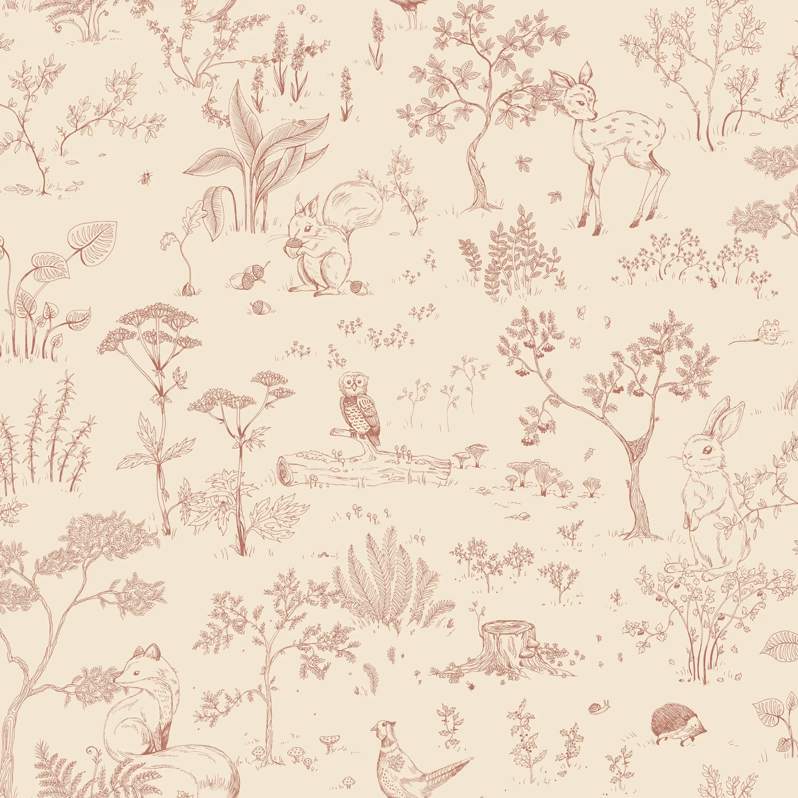 Hollie Terracotta Garden Wallpaper by Sandberg