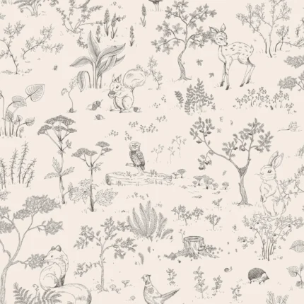 Hollie Graphite Playful Wallpaper by Sandberg
