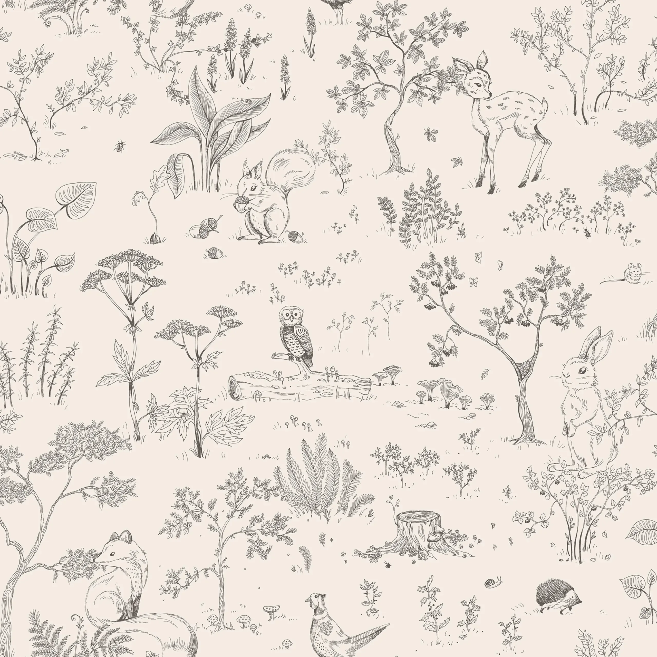 Hollie Graphite Playful Wallpaper by Sandberg
