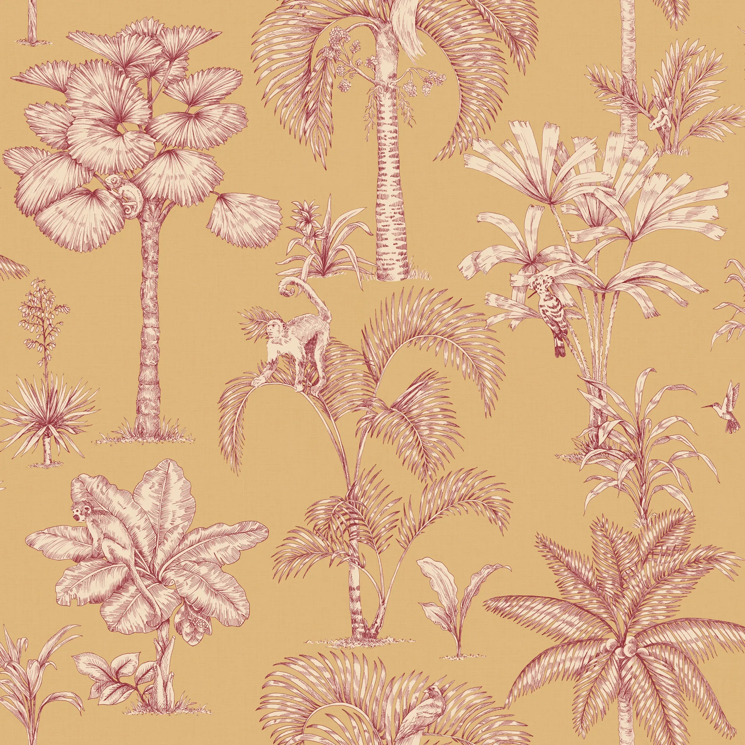 Adele Yellow Botanical Wallpaper by Sandberg