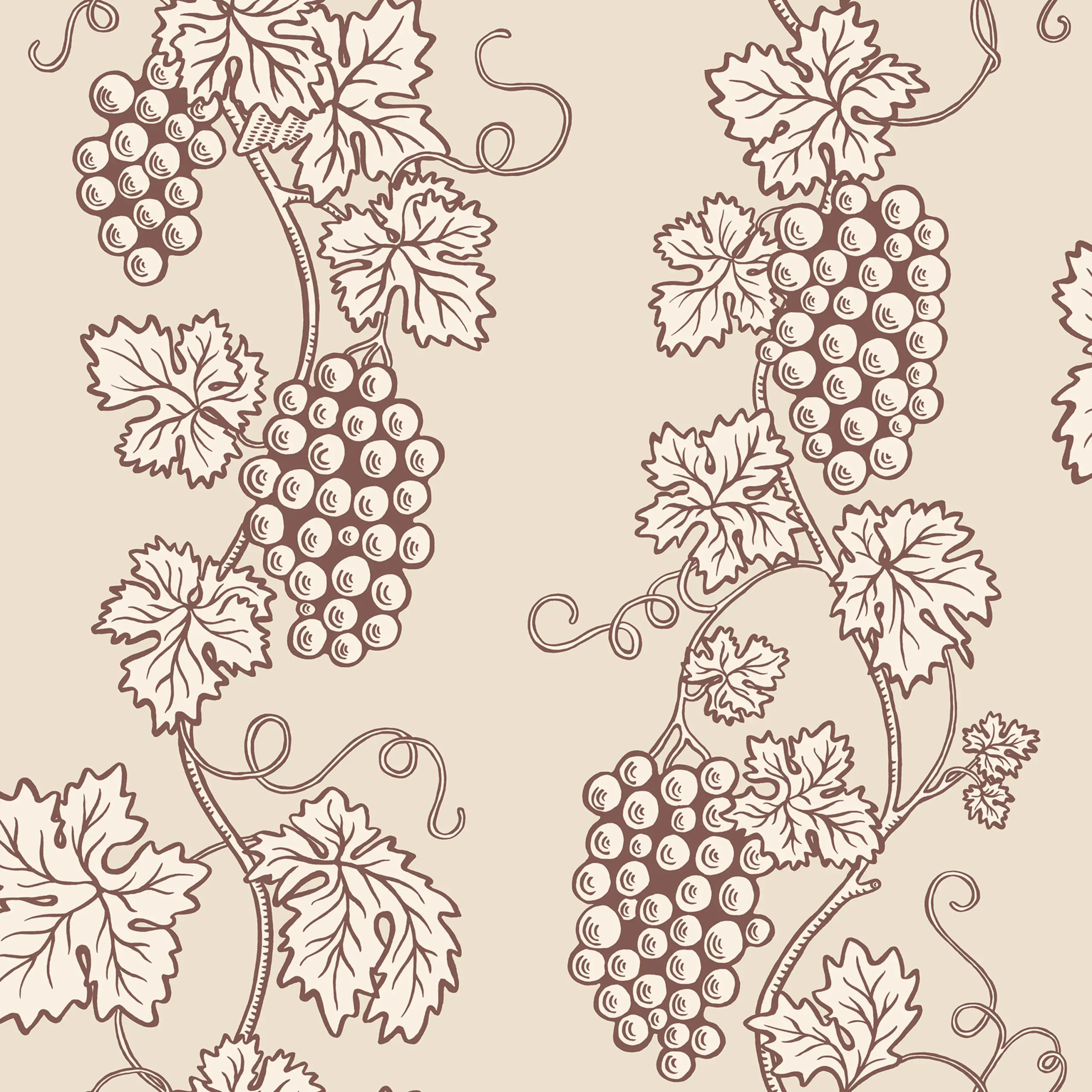 Carla Burgundy Botanical Wallpaper by Sandberg
