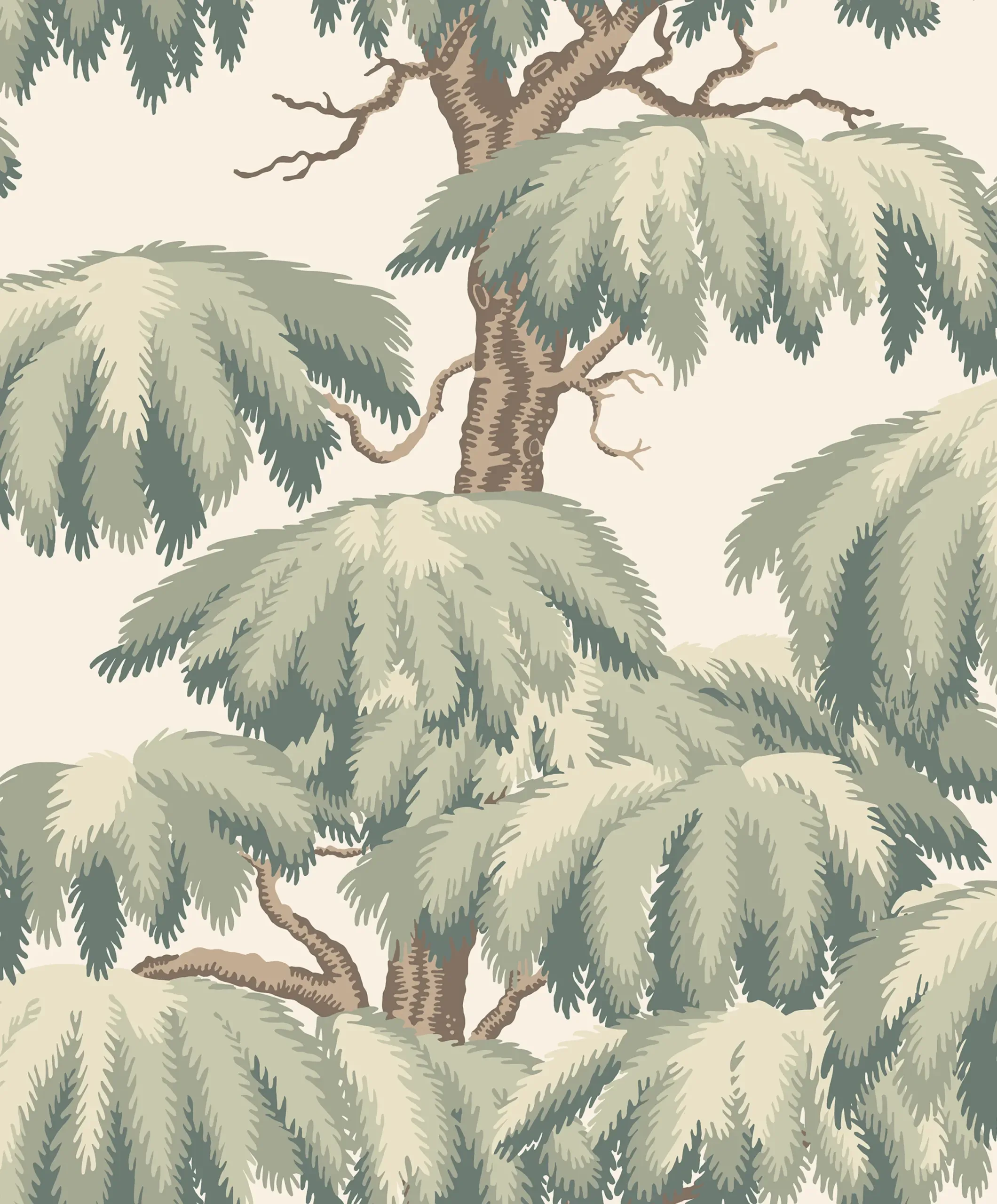 Alba Green Botanical Wallpaper by Sandberg