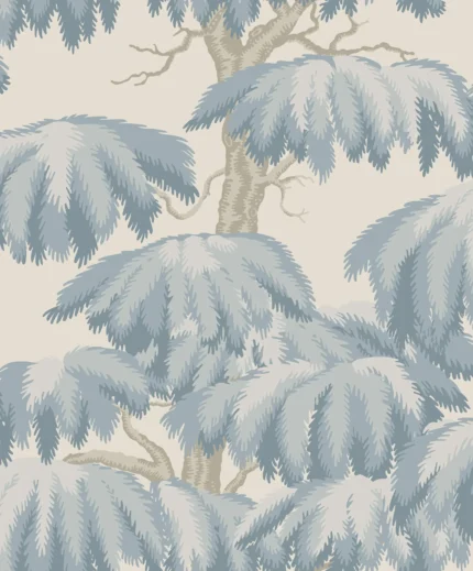 Alba Light Blue Botanical Wallpaper by Sandberg