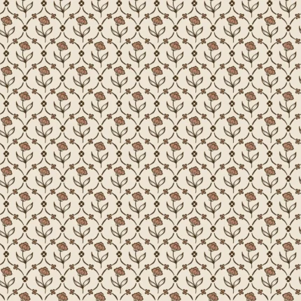 Elena Terracotta Floral Wallpaper by Sandberg