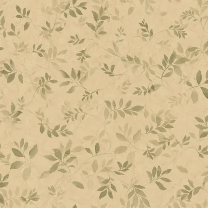 Mila Olive Green Leaf Wallpaper by Sandberg