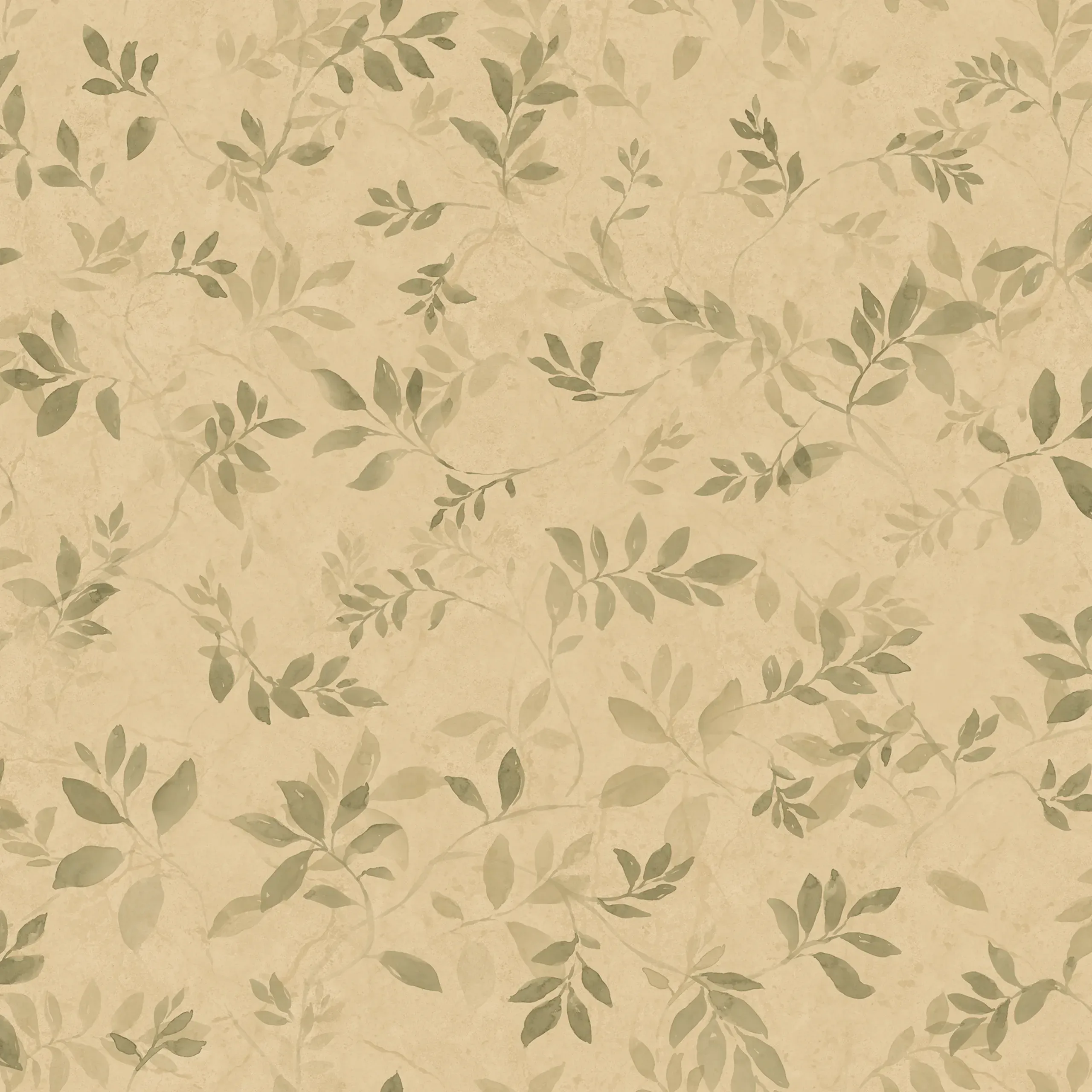 Mila Olive Green Leaf Wallpaper by Sandberg