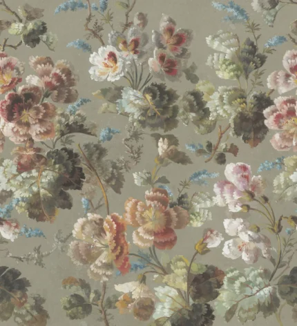 Ines Sage Green Floral Mural by Sandberg