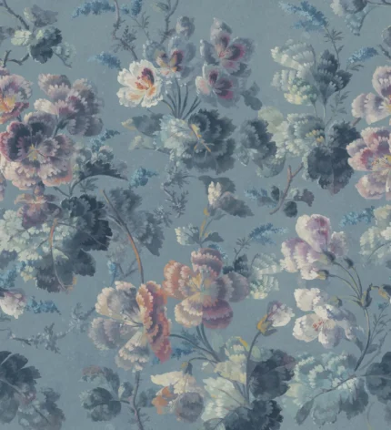 Ines Blue Floral Mural by Sandberg