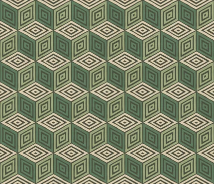 Chiara Green Small Pattern Mural by Sandberg