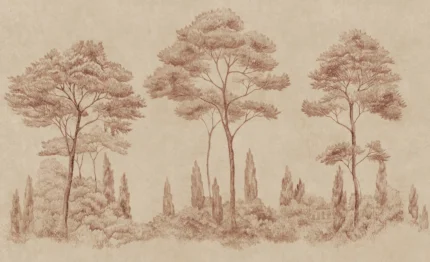 Andrea Terracotta Botanical Mural by Sandberg