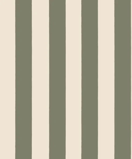 Sam Forest Green Stripe Wallpaper by Sandberg