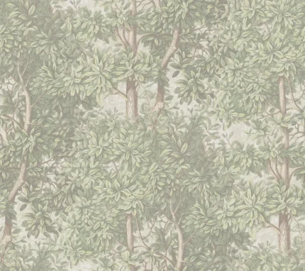 Charles Light Green Botanical Mural by Sandberg