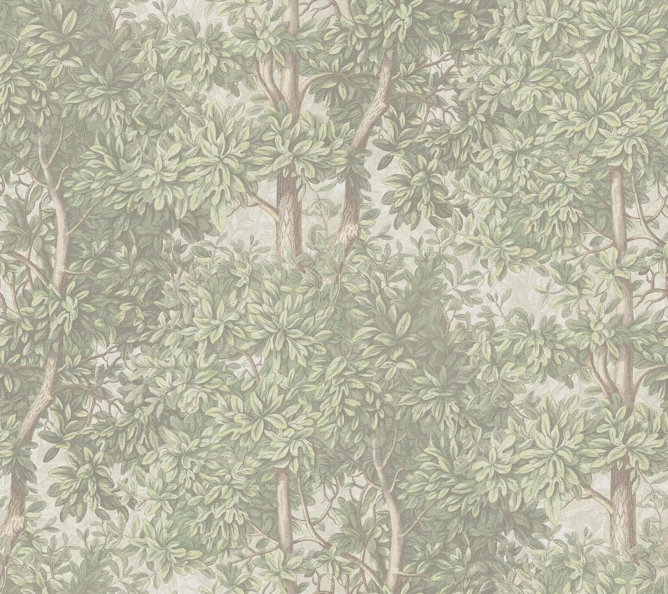 Charles Light Green Botanical Mural by Sandberg