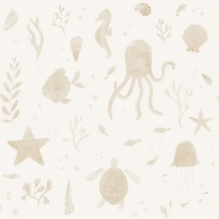 Della Beige Playful Wallpaper by Sandberg
