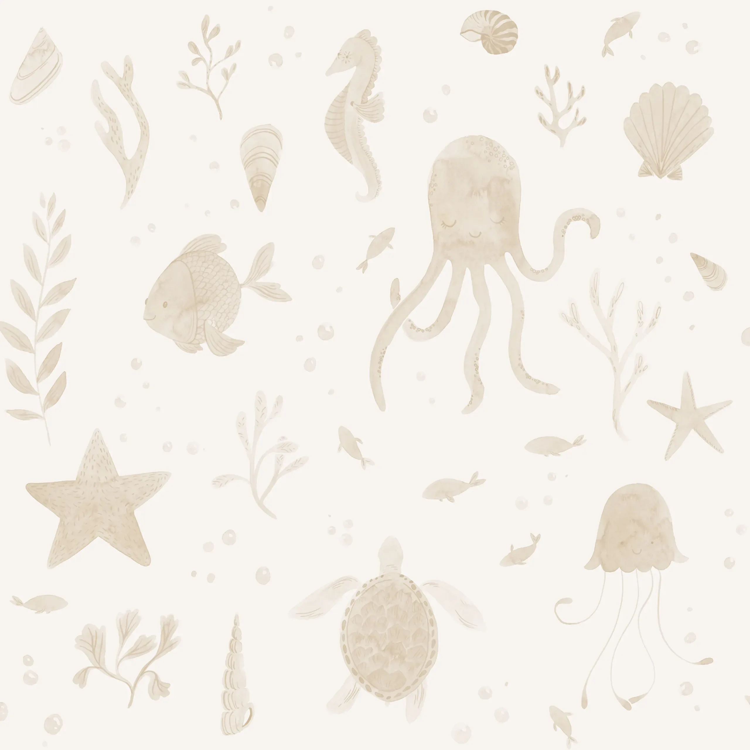 Della Beige Playful Wallpaper by Sandberg