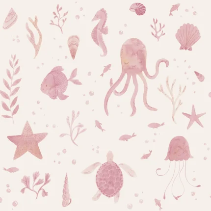 Della Pink Playful Wallpaper by Sandberg