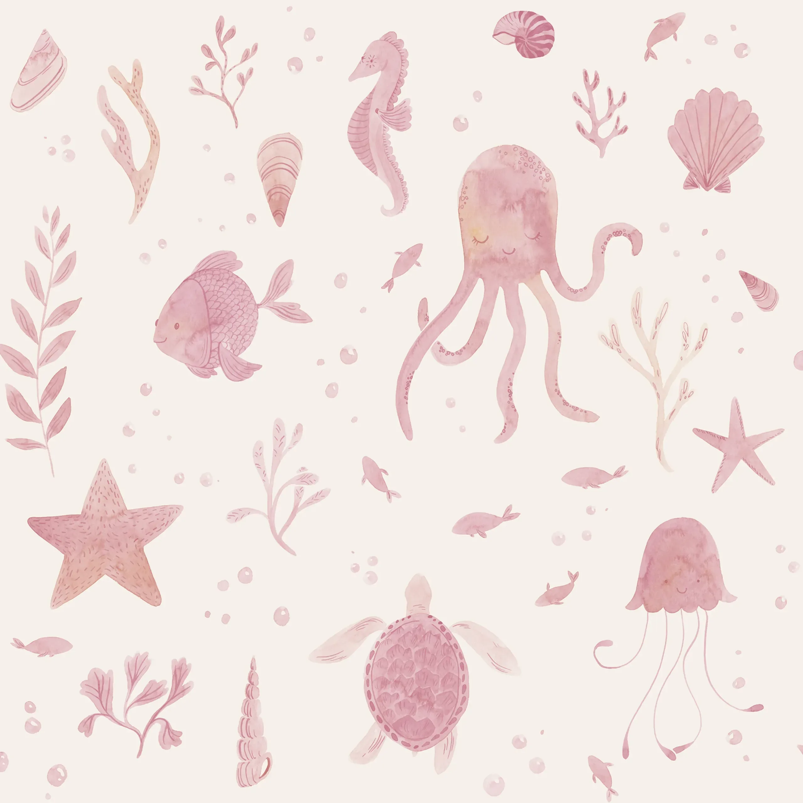 Della Pink Playful Wallpaper by Sandberg