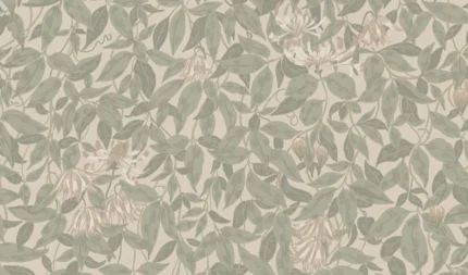 Linnea Garden Green Leaf Mural by Sandberg