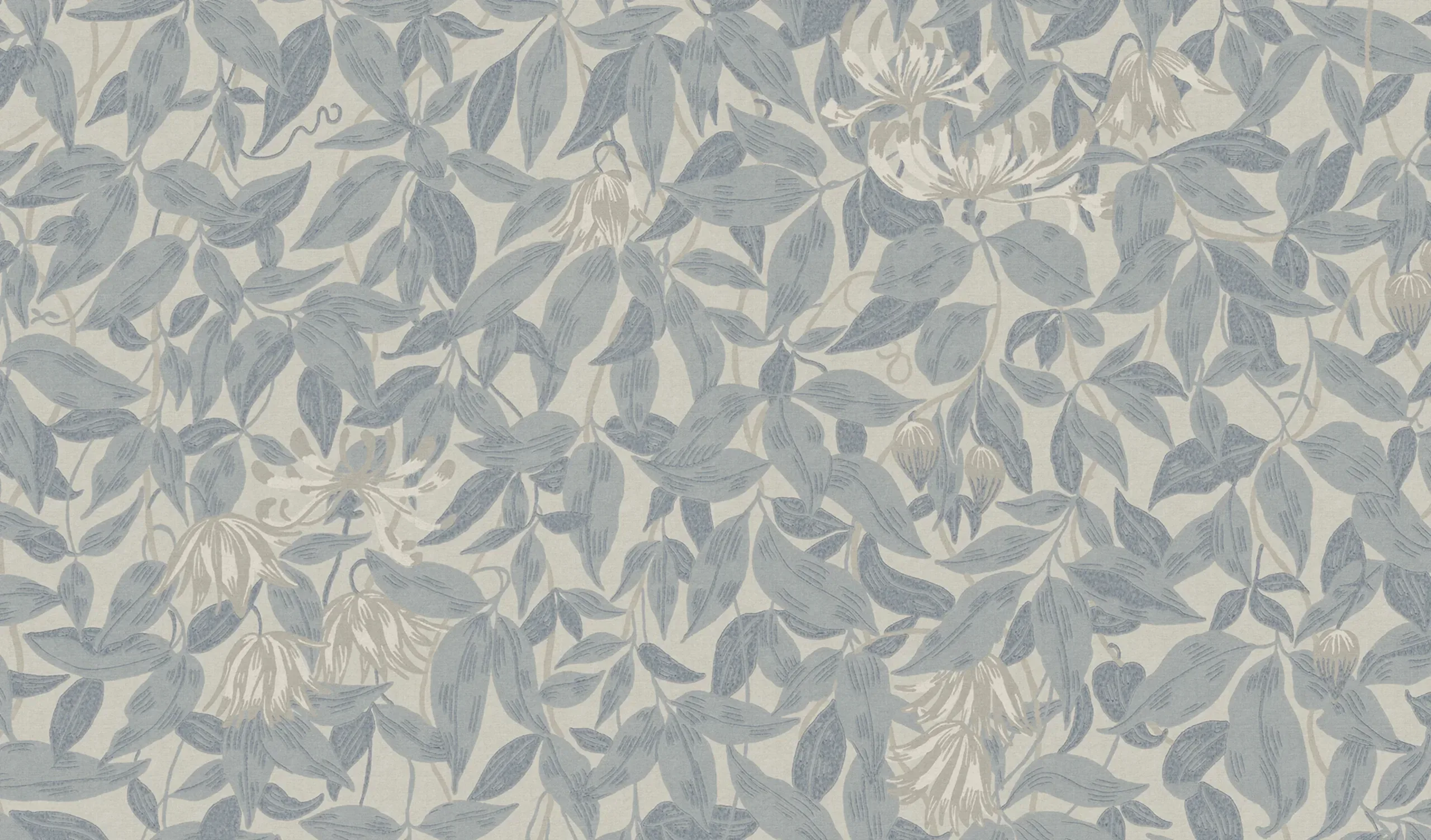 Linnea Misty Blue Large Pattern Mural by Sandberg