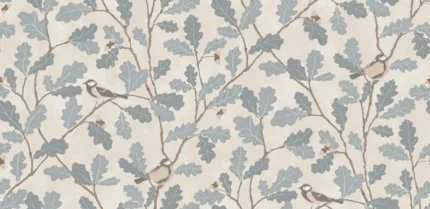 Waldemar Light Blue Botanical Mural by Sandberg