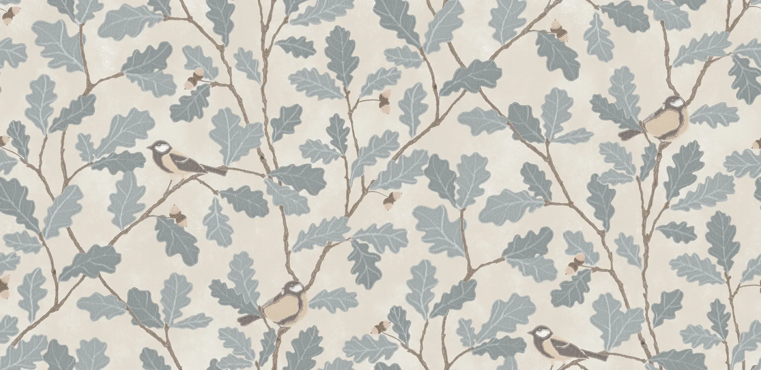 Waldemar Light Blue Botanical Mural by Sandberg Waldemar Light Blue Botanical Mural by Sandberg