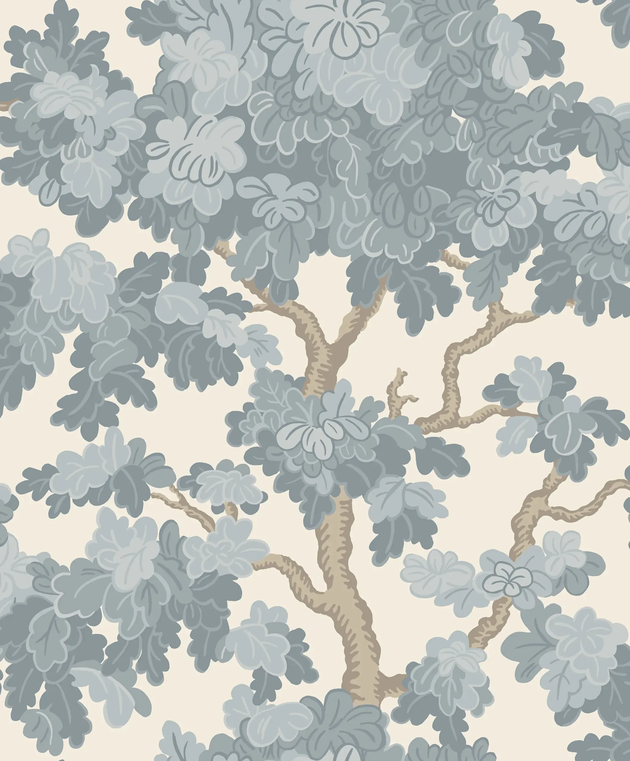 Eken Light Blue Botanical Wallpaper by Sandberg