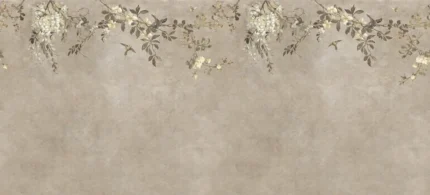 Nico Beige Leaf Mural by Sandberg