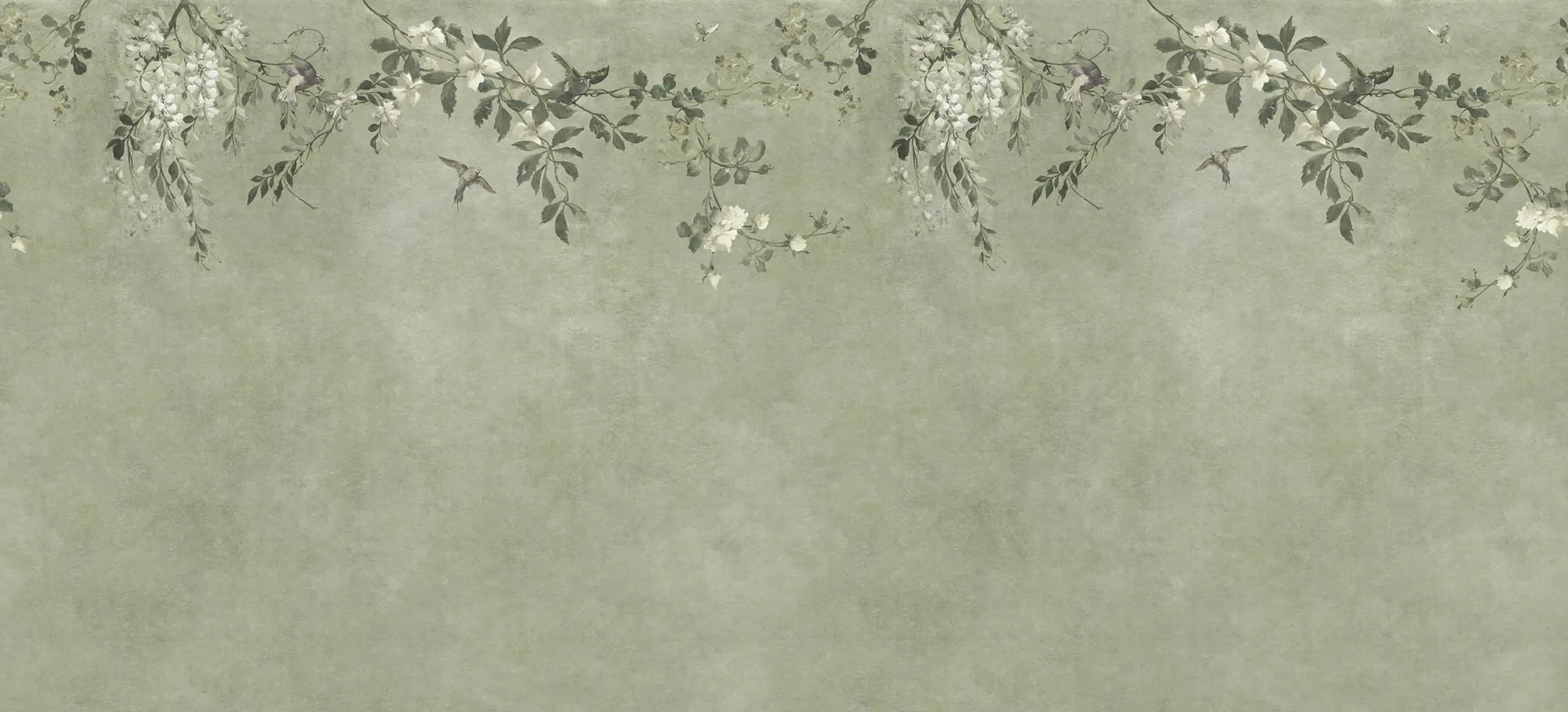 Nico Sage Green Garden Mural by Sandberg