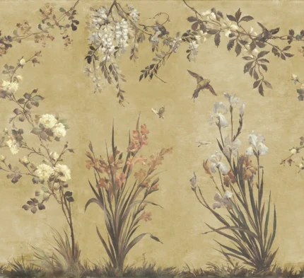 Nicola Yellow Modern Mural by Sandberg