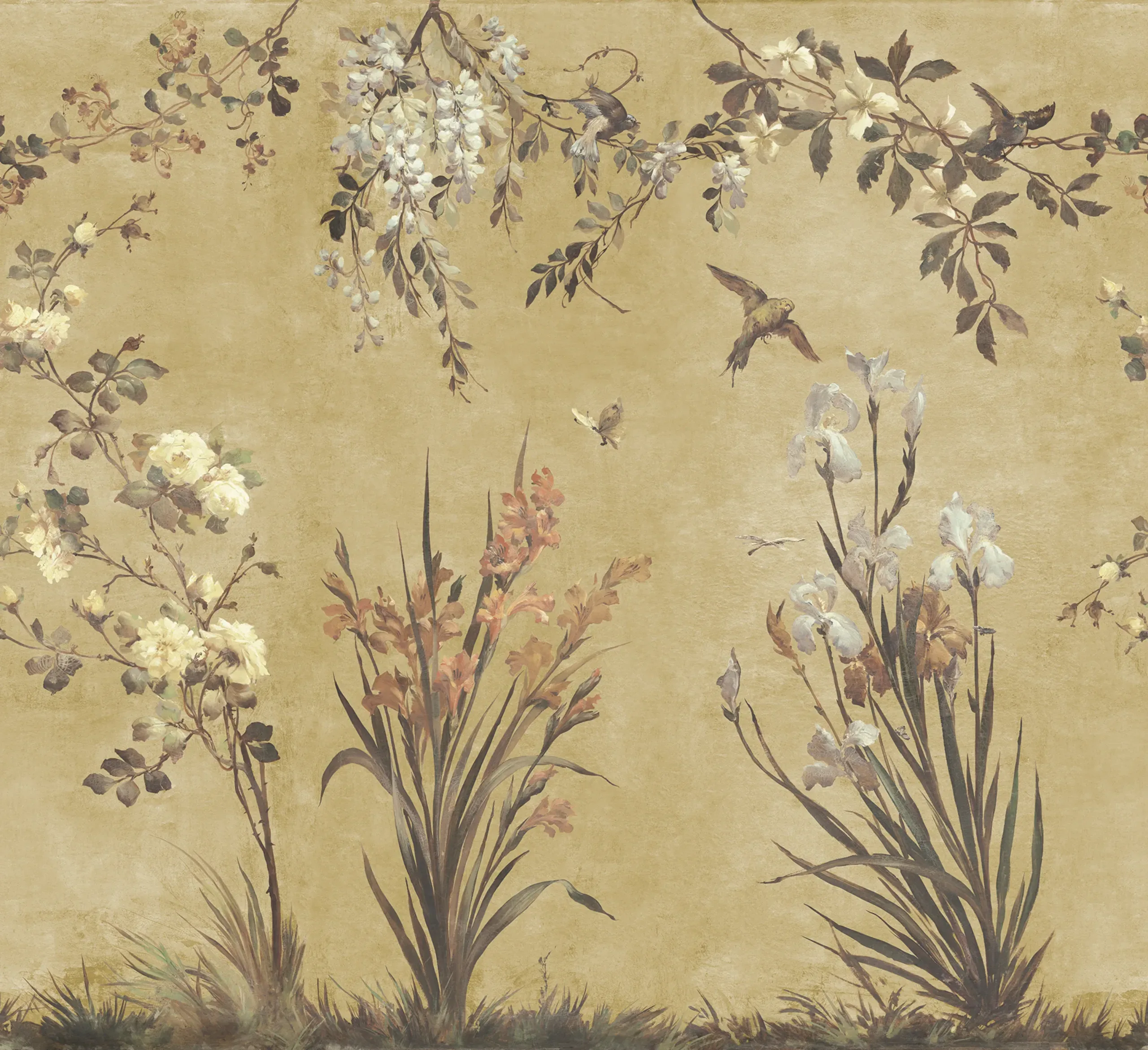 Nicola Yellow Modern Mural by Sandberg