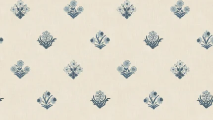 Amy Blue Floral Wallpaper by Sandberg