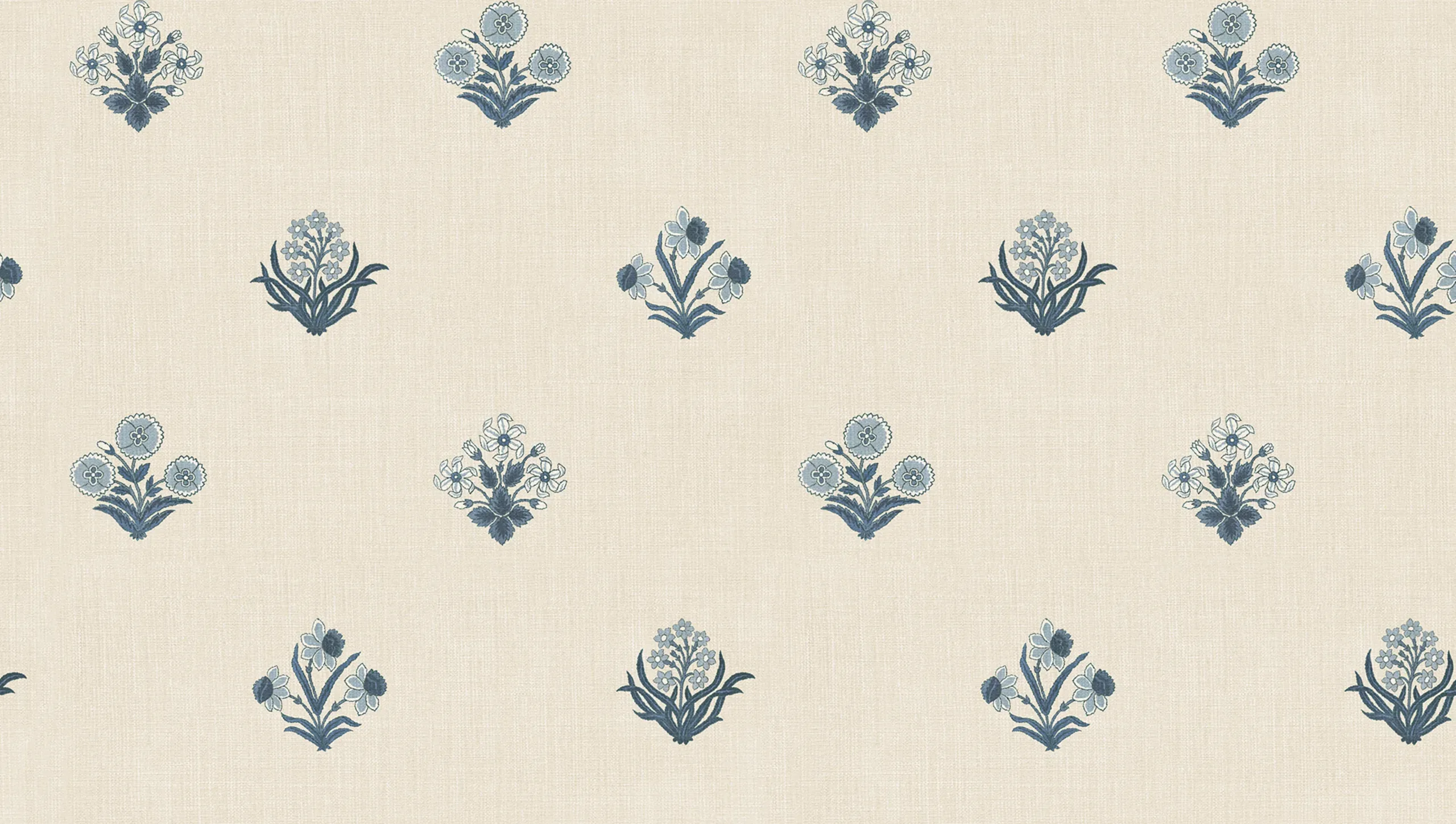 Amy Blue Floral Wallpaper by Sandberg