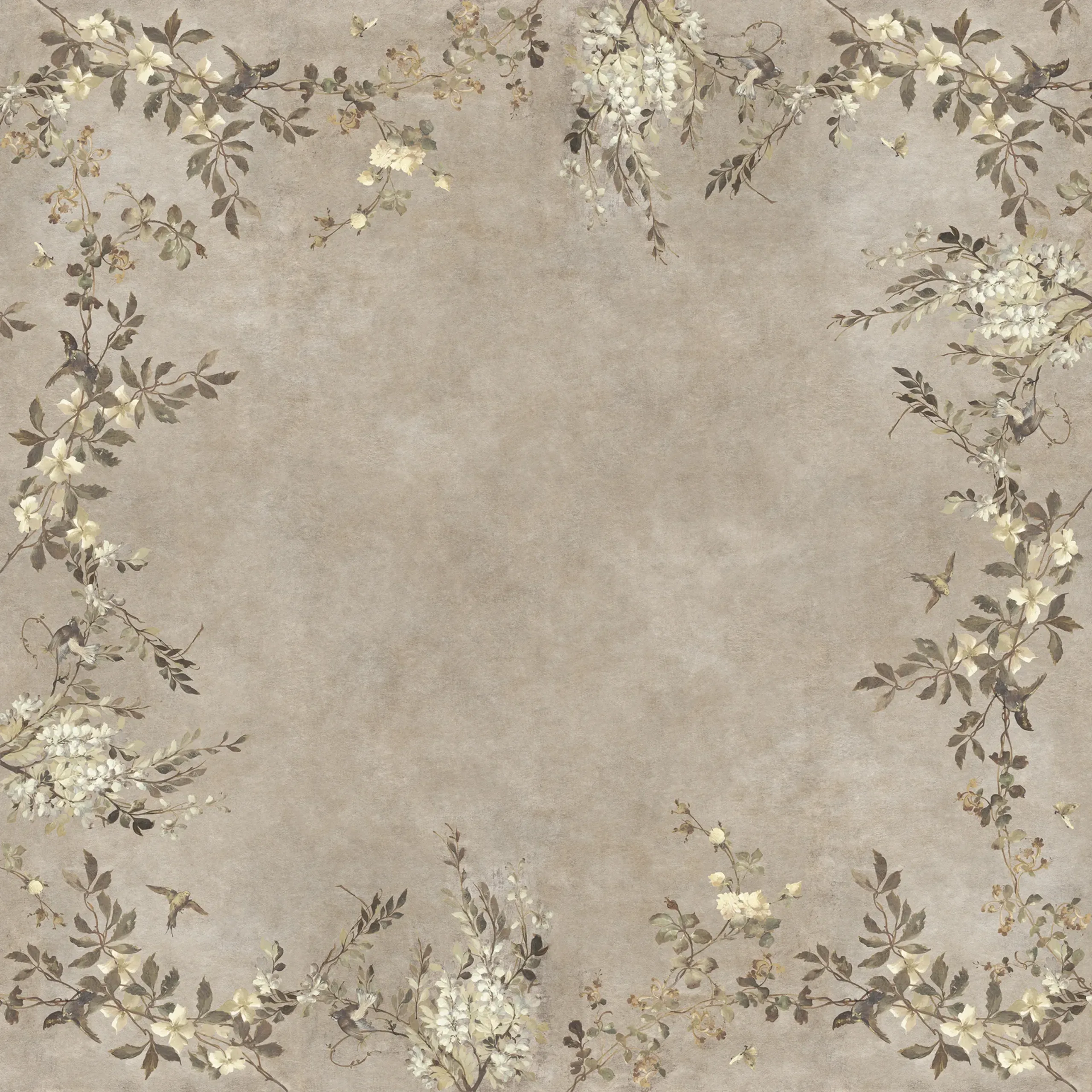 Luca Square Beige Modern Mural by Sandberg