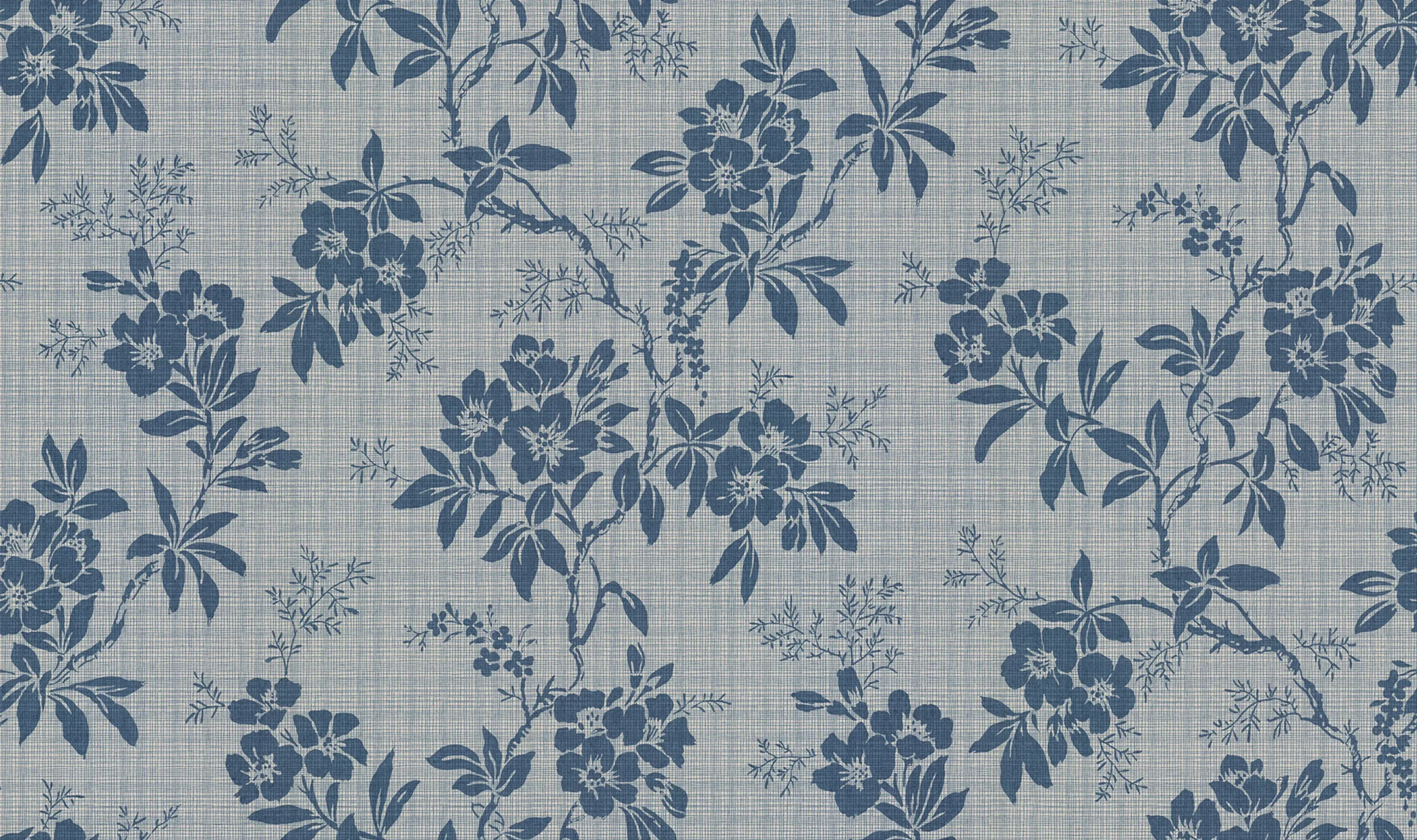 Vera Blue Floral Mural by Sandberg
