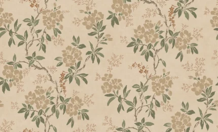 Vera Beige Floral Mural by Sandberg