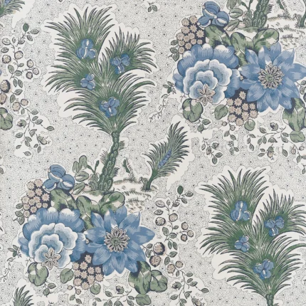 Thibaut DREXEL HILL Blue and Green Clermont Wallpaper AT10717
