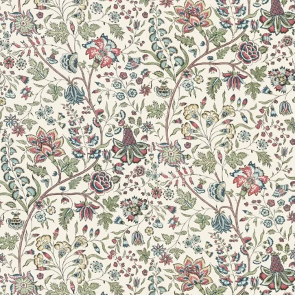 Thibaut FRANCOIS Red and Blue Clermont Wallpaper AT10724