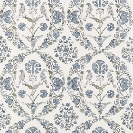 Thibaut PALOMA Blue and Green Clermont Wallpaper AT10740