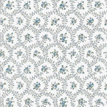 Thibaut JULIETTE TRAIL Blue and Green Clermont Wallpaper AT10763