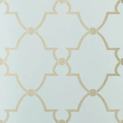 Thibaut LUCIAN wallpaper in Metallic on Robin's Egg