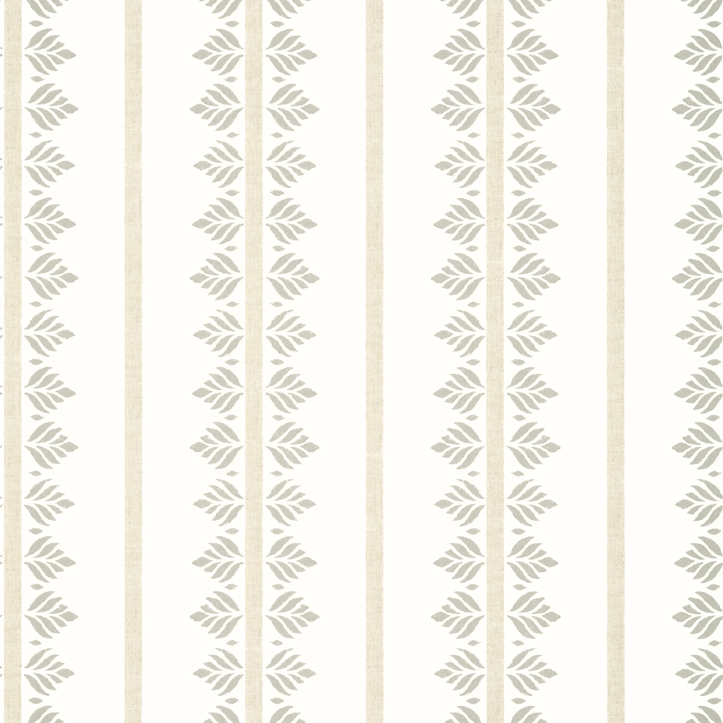 Thibaut FERN STRIPE Wallpaper in Beige (AT15104) Thibaut FERN STRIPE Beige Antilles Wallpaper AT15104