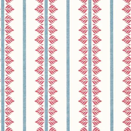 Thibaut FERN STRIPE wallpaper in Red and Blue