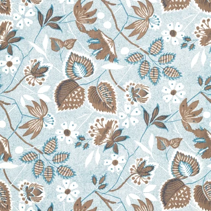 Thibaut INDIENNE HAZEL wallpaper in Brown and Slate