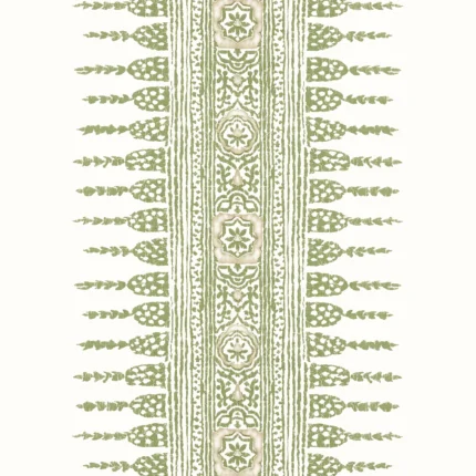 Thibaut JAVANESE STRIPE wallpaper in Green and White