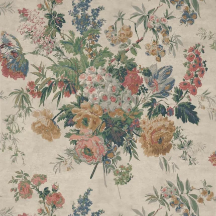 Thibaut GARDEN CLUB wallpaper in Apricot and Slate
