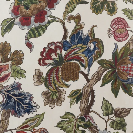 Thibaut STOCKBRIDGE wallpaper in Apricot and Slate