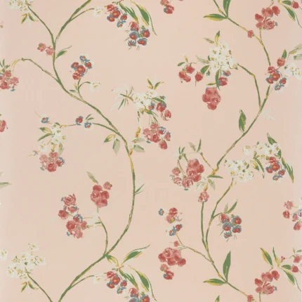 Thibaut EDO BLOOM wallpaper in Blush on Pearl