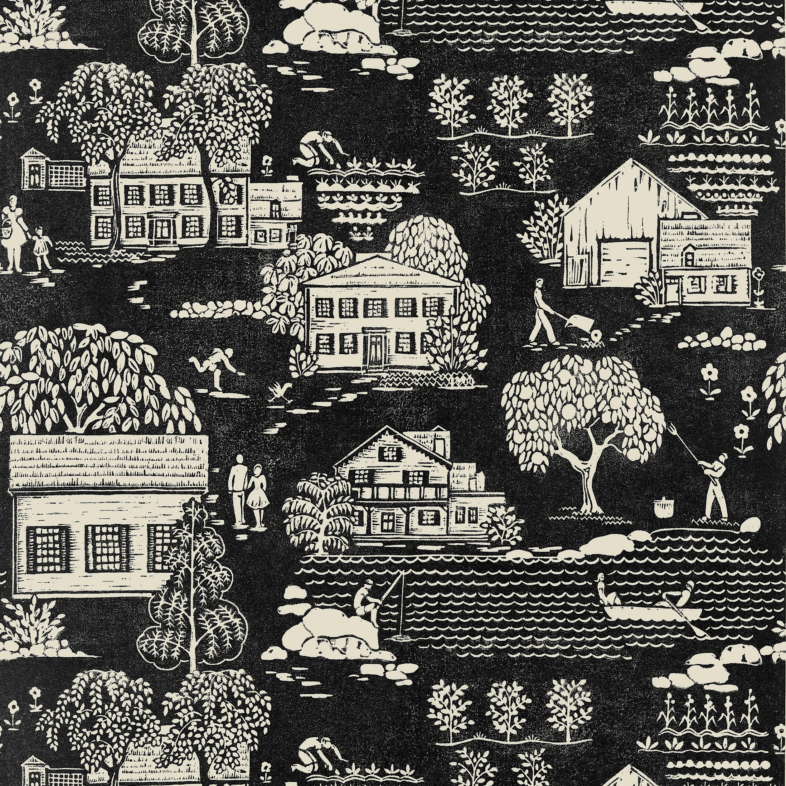 Thibaut FARMINGDALE Wallpaper in Black (AT16163) Thibaut FARMINGDALE wallpaper in Black