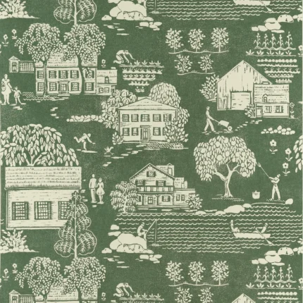 Thibaut FARMINGDALE wallpaper in Green