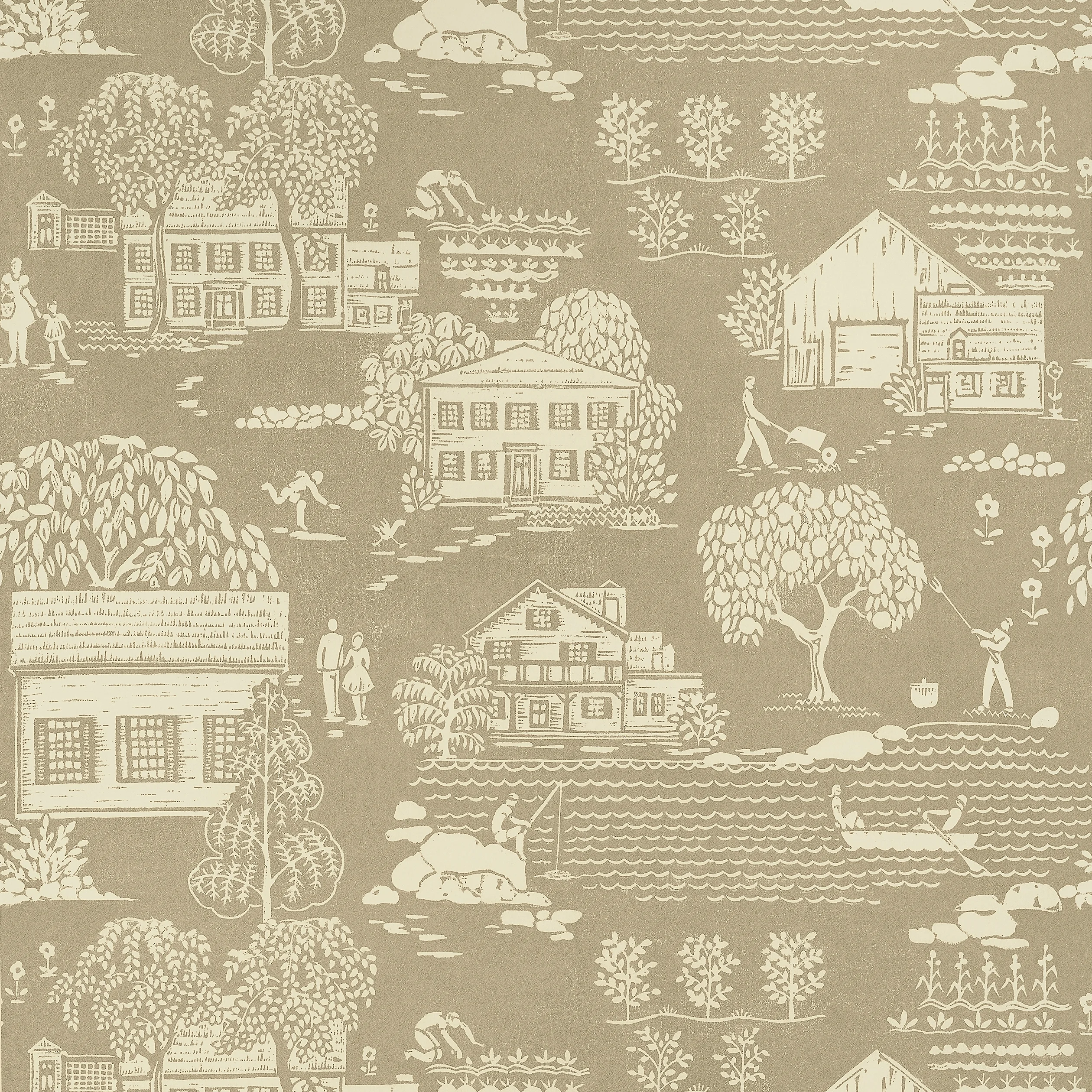 Thibaut FARMINGDALE Wallpaper in Beige (AT16165) Thibaut FARMINGDALE wallpaper in Beige